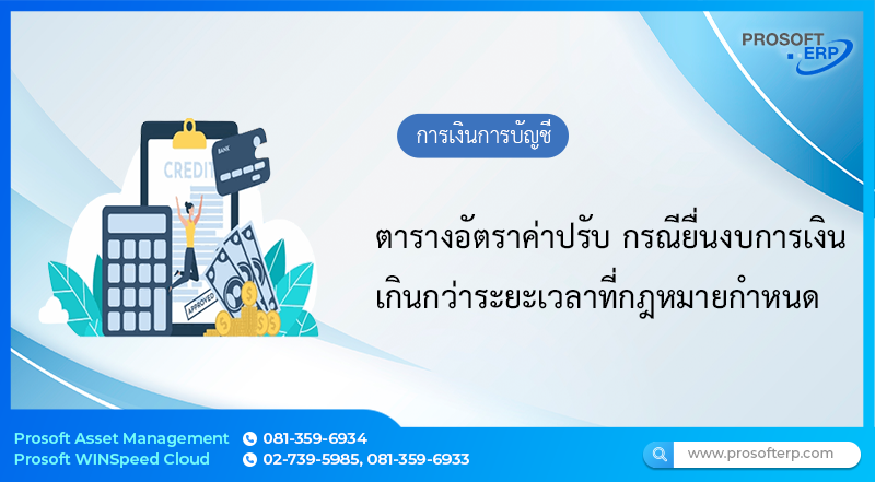 ตารางอัตราค่าปรับ กรณียื่นงบการเงินเกินกว่าระยะเวลาที่กฎหมายกำหนด