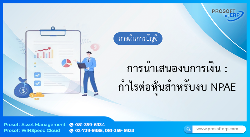 การนำเสนองบการเงิน เป็นกำไรต่อหุ้นสำหรับงบ NPAE