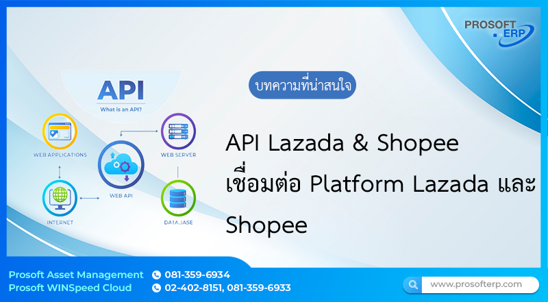 API Lazada & Shopee เชื่อมต่อ Platform Lazada และ Shopee โดยนำข้อมูลการขายเข้าระบบ Prosoft WINSpeed Cloud ได้อย่างรวดเร็ว